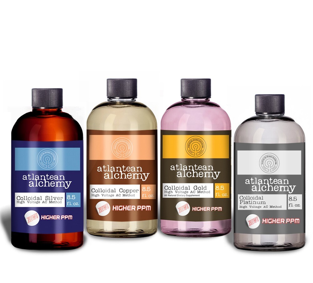 Colloidal Silver, Colloidal Gold, Colloidal Copper & Colloidal Platinum 60PPM