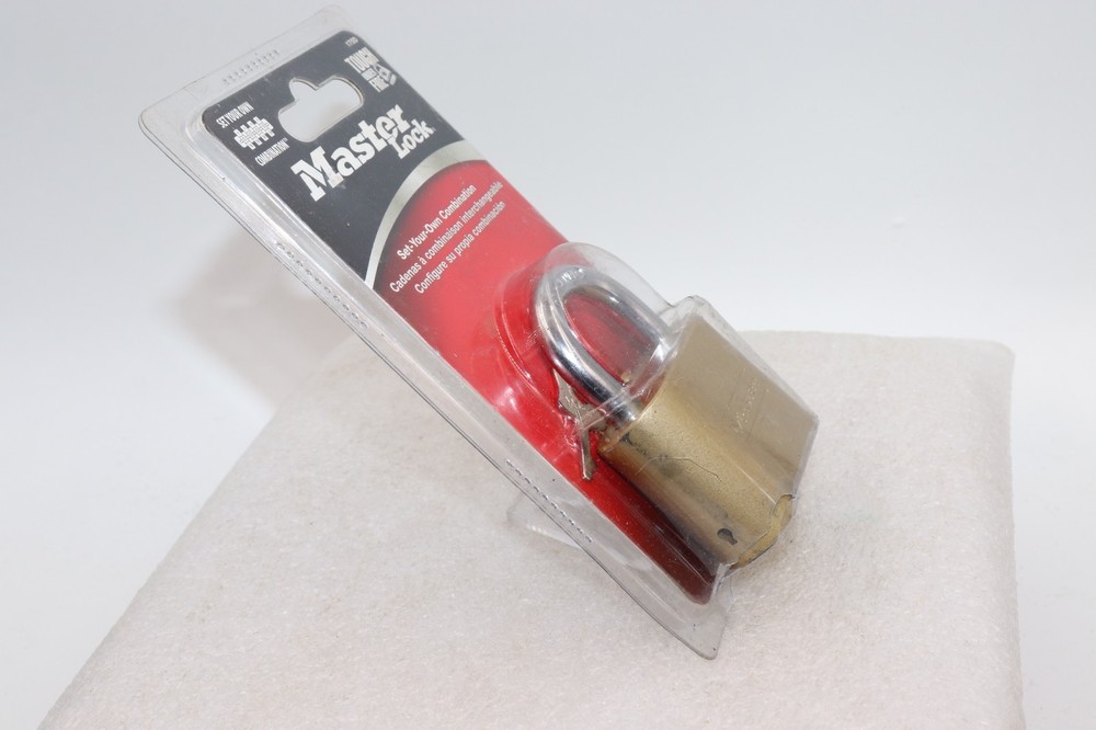 Master Lock Resettable Combination Padlock 2" wide Brass 175D