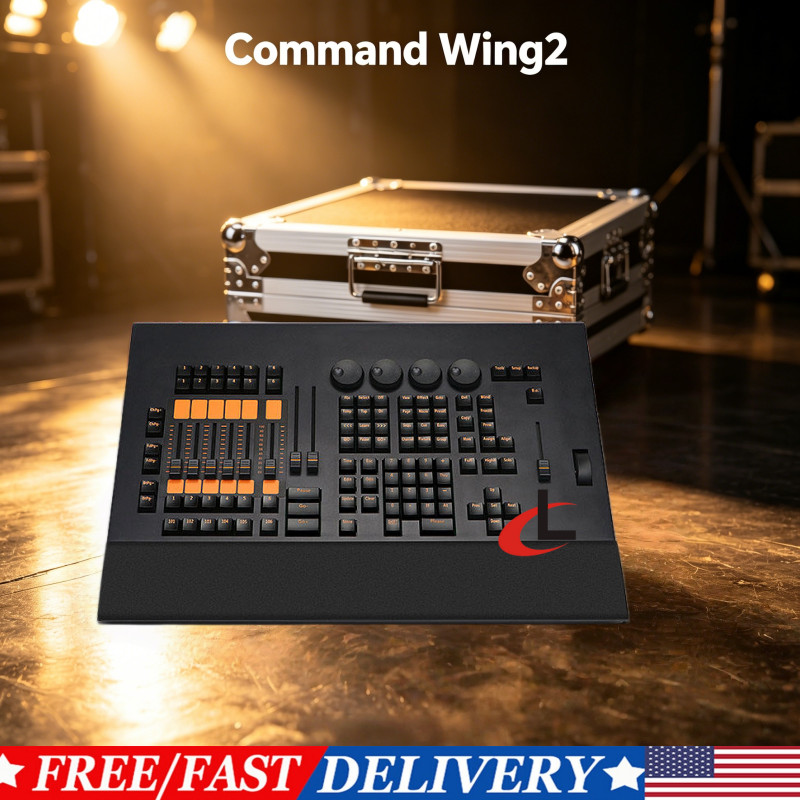 NEW Professional Stage Lighting Console Command Wing On PC DMX Controller+Case
