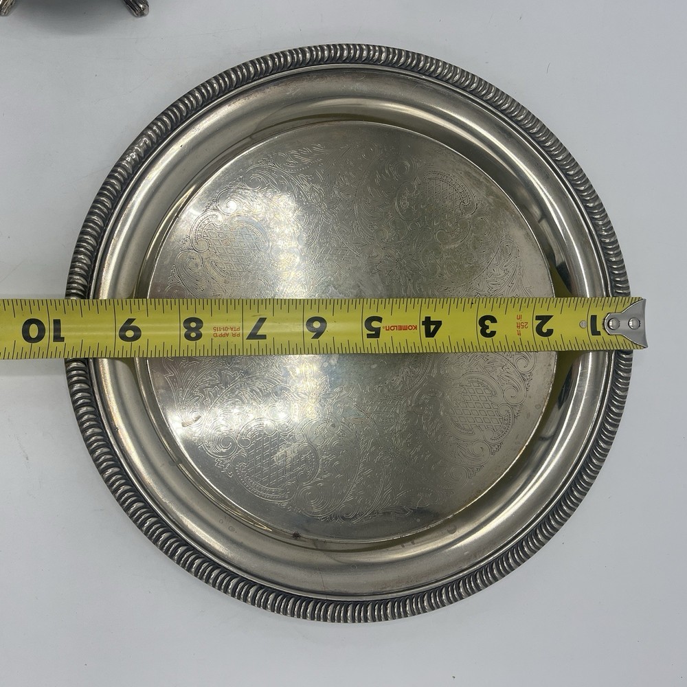 Vintage Unsigned Silver-Plated Mini Tea Set w/ Tray