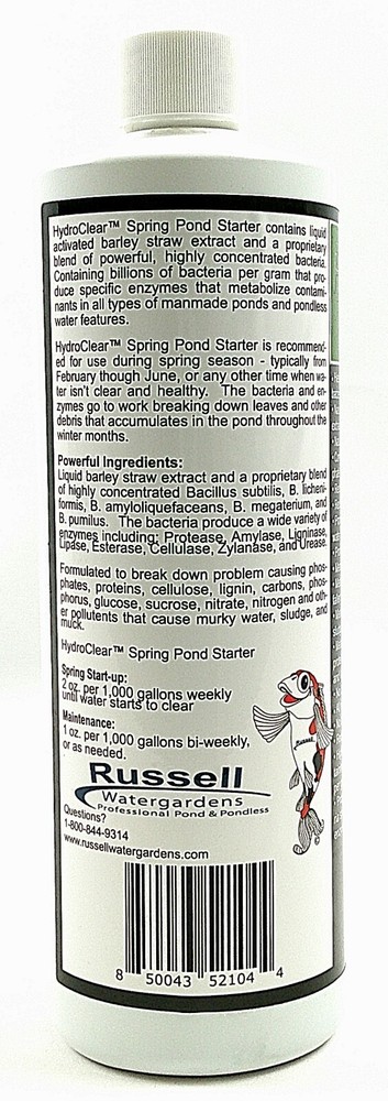 Spring Pond Starter Bacteria Plus Liquid Barley Extract