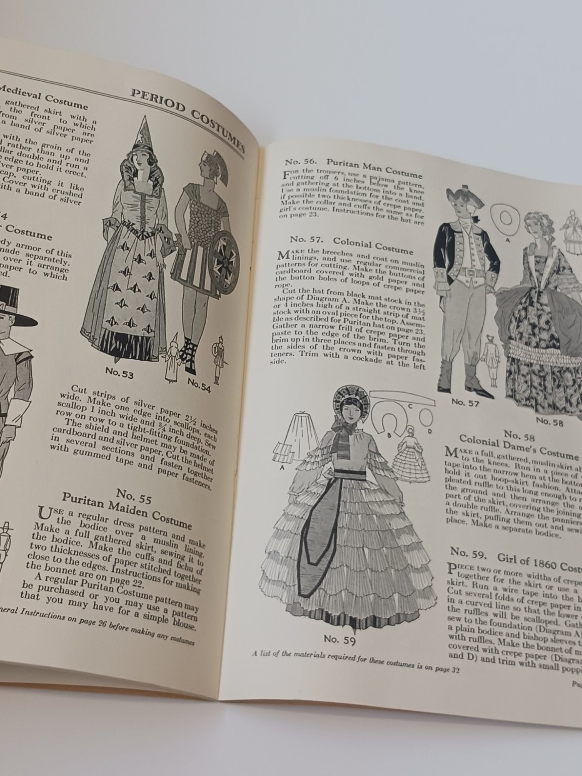 1930 Dennison How to Make Crepe Paper Costumes Booklet Vtg Craft Guide Flapper