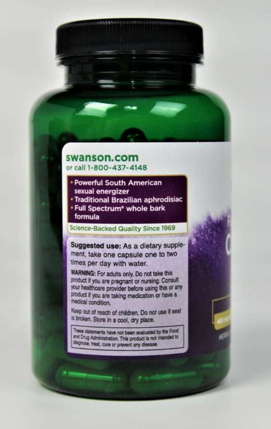 Swanson Catuaba Bark 465 mg 120 Capsules