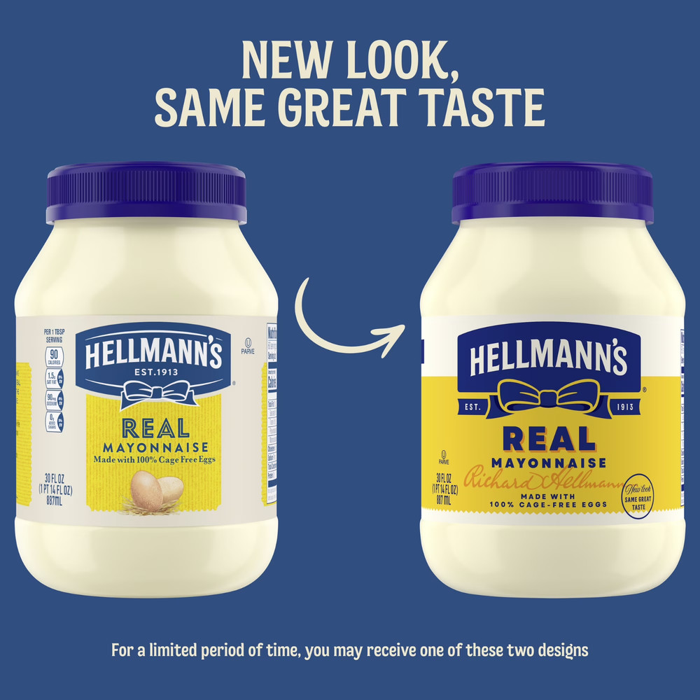 Hellmann's Real Mayonnaise, Deviled Egg Sandwich Spread Condiments, 30 Fl oz Jar