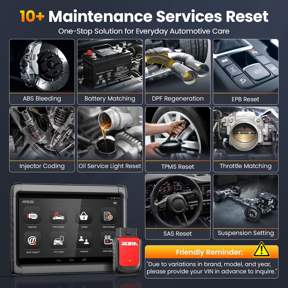 ANCEL X6 Car Diagnostic Tool Bidirectional All Systems OBD2 Scanner Code Reader