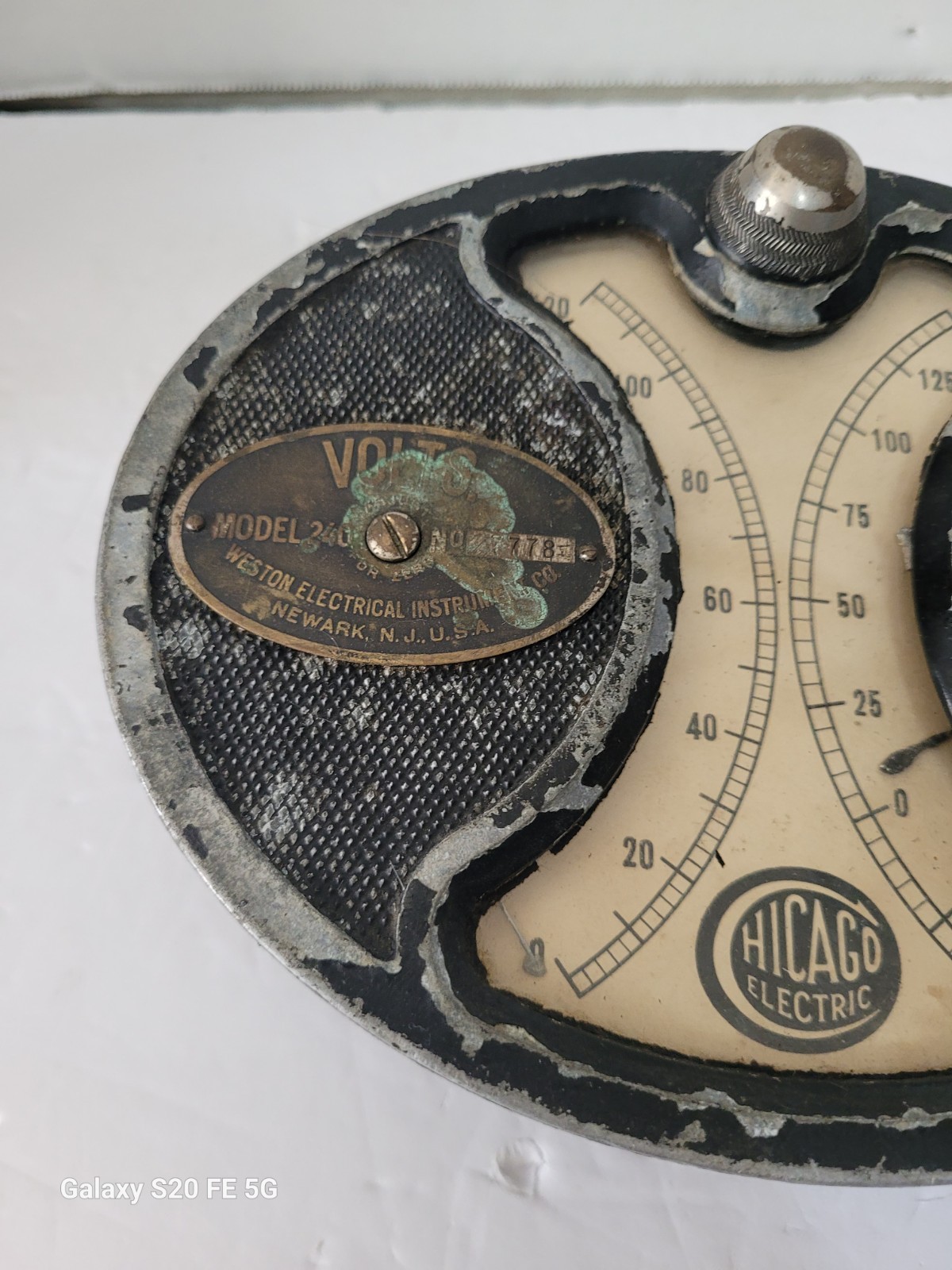 Electric Auto Volt And Amp Meter Weston Model 240 1900s Vintage Antique