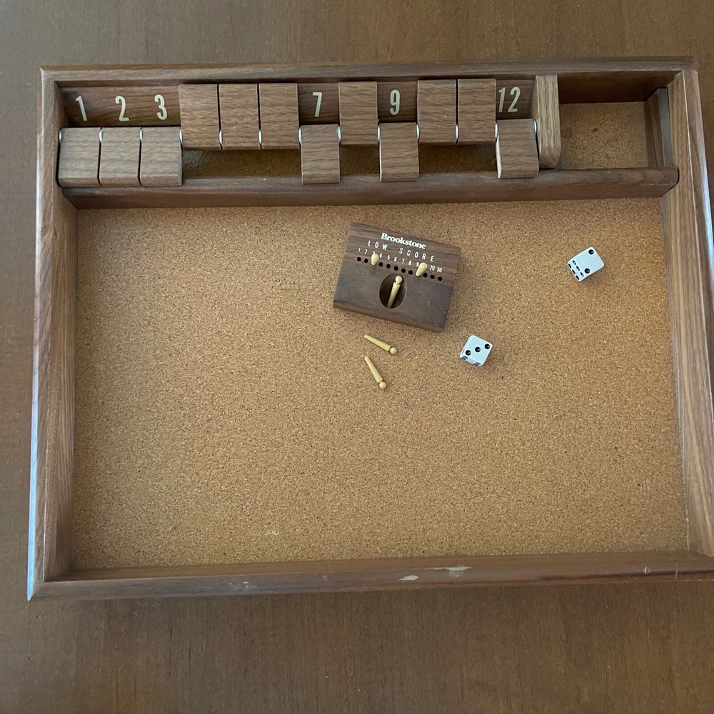 BROOKSTONE SOLID WALNUT DELUXE CLAPPER GAME #11996