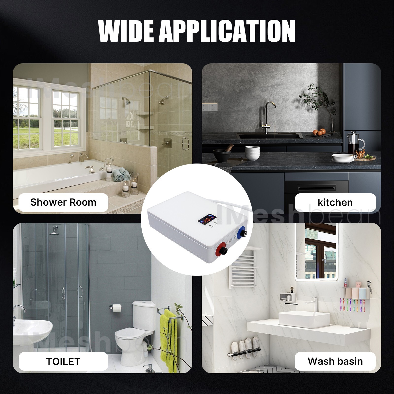 6500W Tankless Electric Hot Water Heater Instant Boiler On Demand Whole House