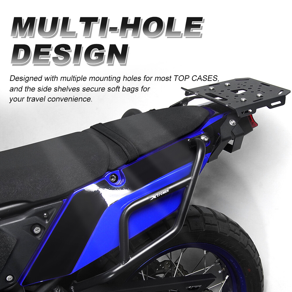 Rear Luggage Rack & Crash Bar Guard Fit For Yamaha Tenere 700 XTZ690 2019-2024