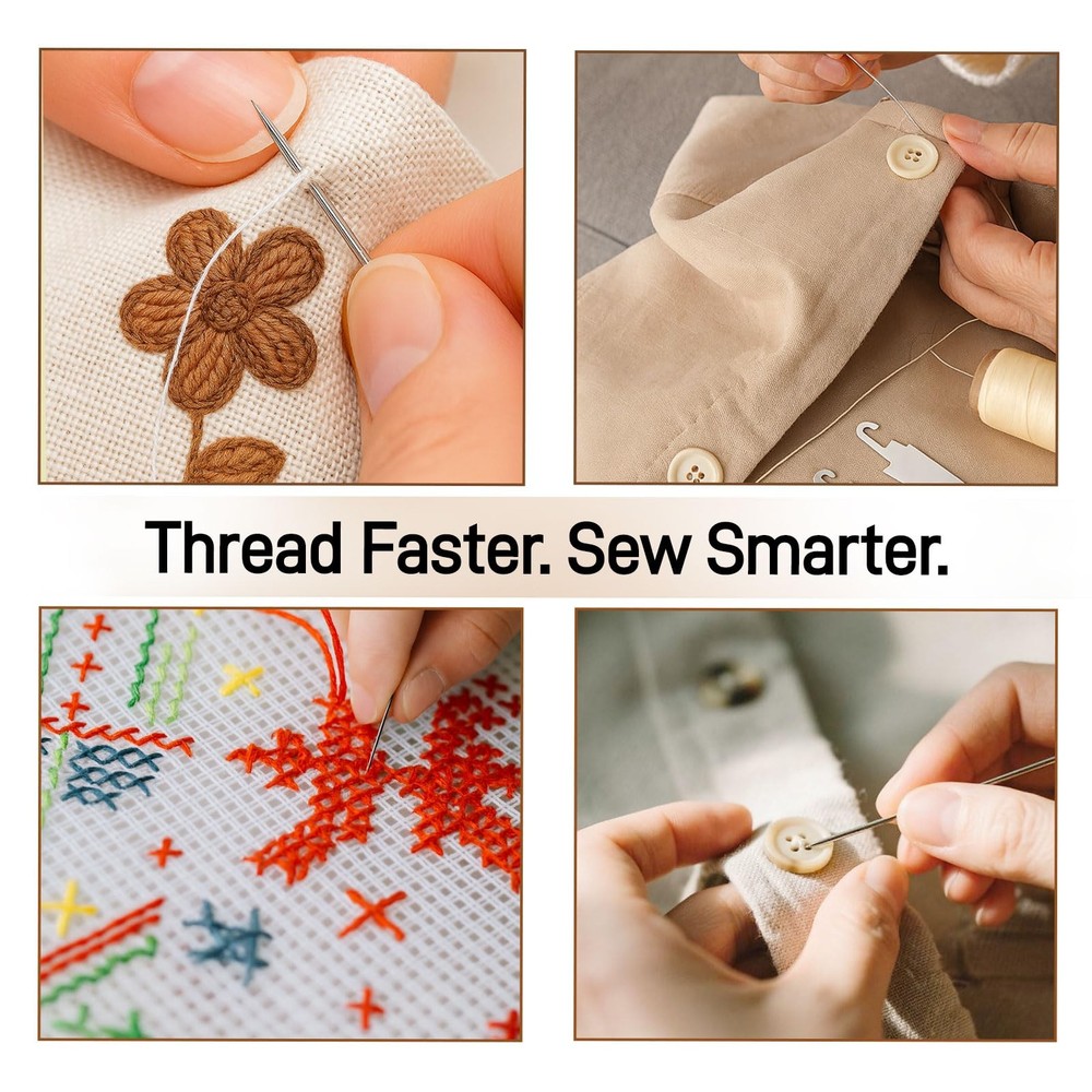 Needle Threaders 30Pcs Stainless Steel Sewing Needle Threader Tool Needle Thread