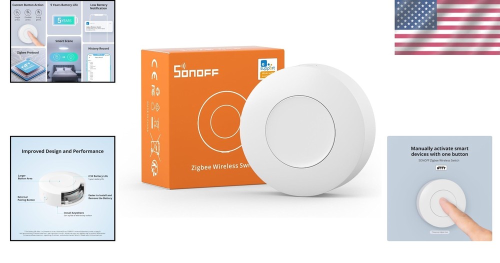 Zigbee 3.0 Wireless Switch - Control Smart Devices & Trigger Alerts Effortlessly