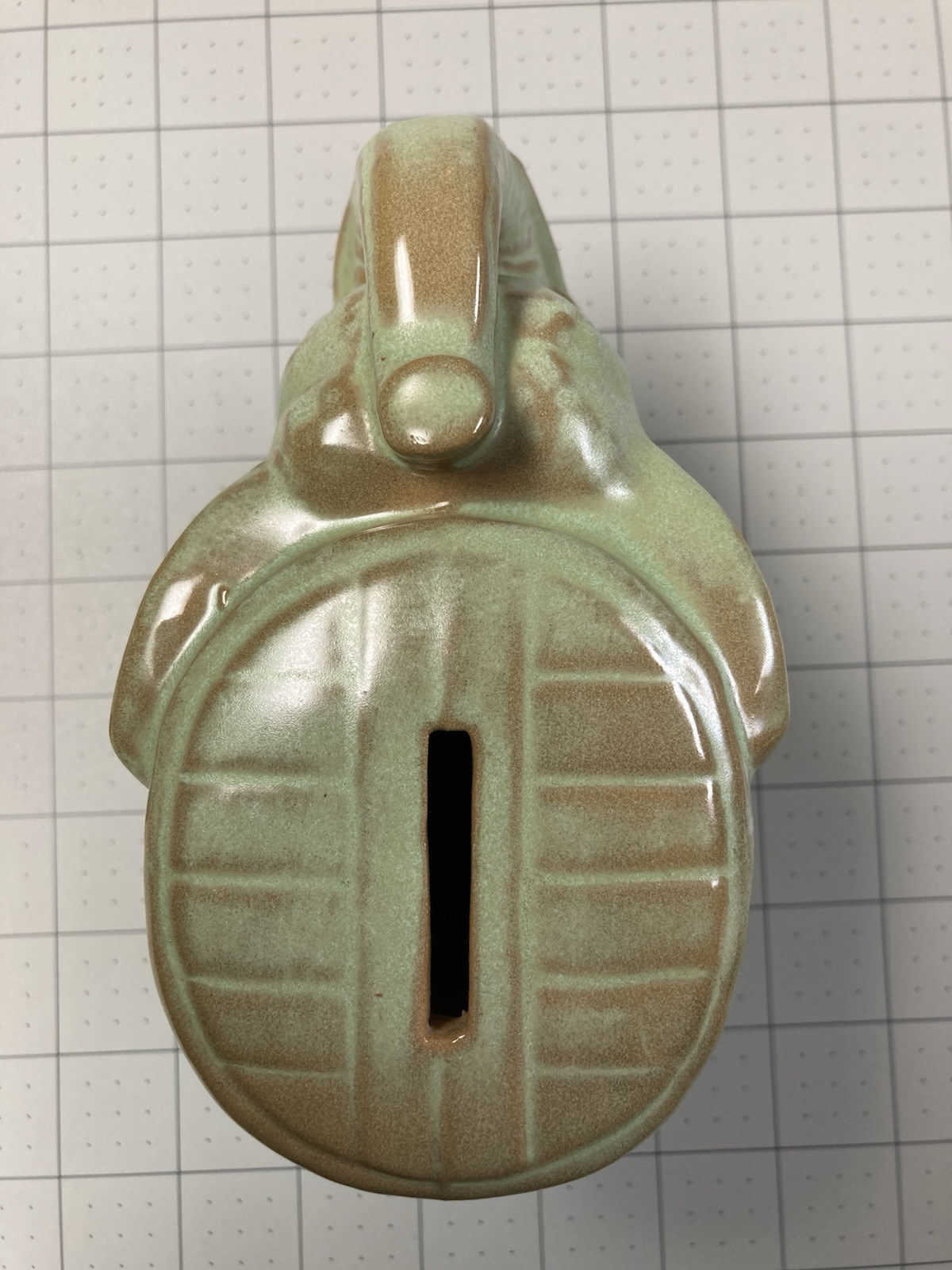 Frankoma Elephant Bank, Vintage, Prairie Green, Excellent Condition, a Rare Find