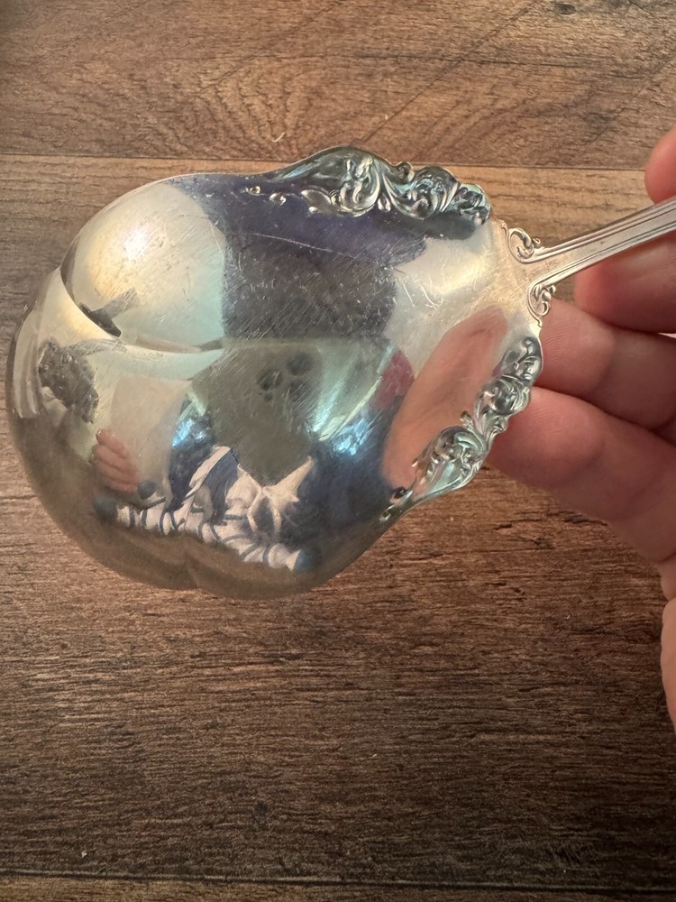 Holmes & Edwards Bonbon Scoop Casserole Server Spoon Imperial Pattern Monogram