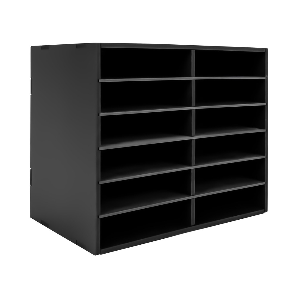 Large Capacity Literature Organizer with Adjustable Slots for Efficient Storage
