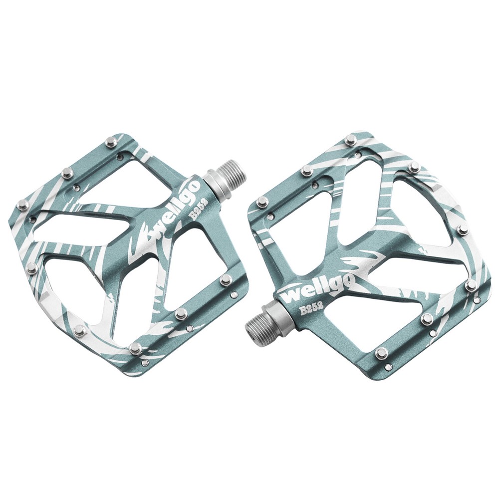 Wellgo B252 Flat Pedals Low Profile Design , Gray