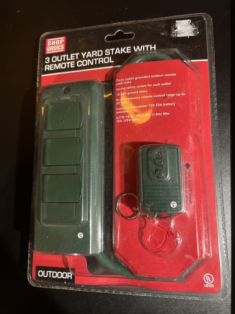 Shop Basic 3 Outlet Yard Stake With Remote Control
