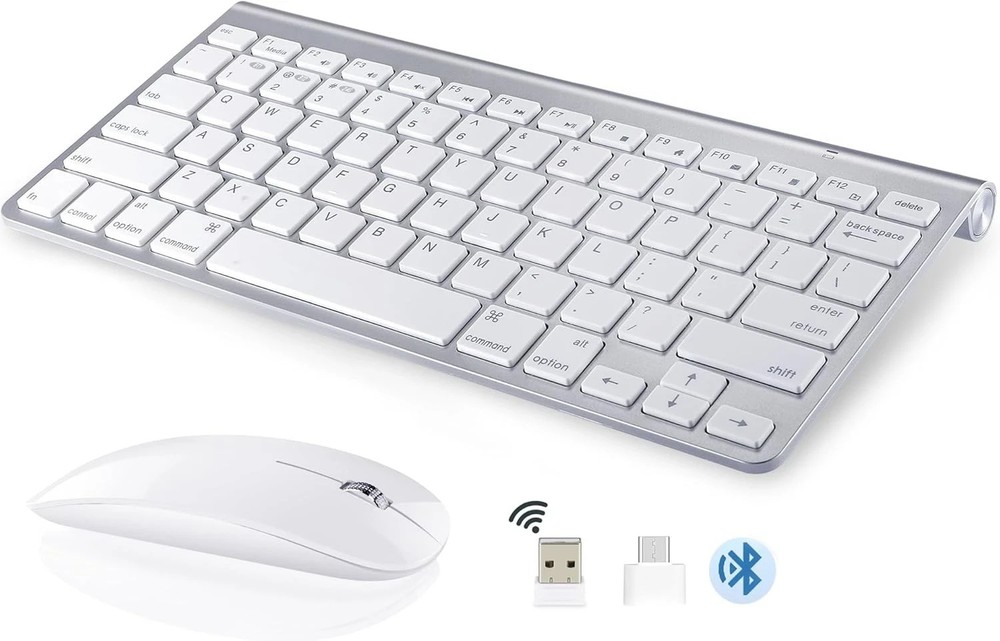 Wireless Keyboard and Mouse for Macbook Bluetooth USB C Compatible 2.4G wireless