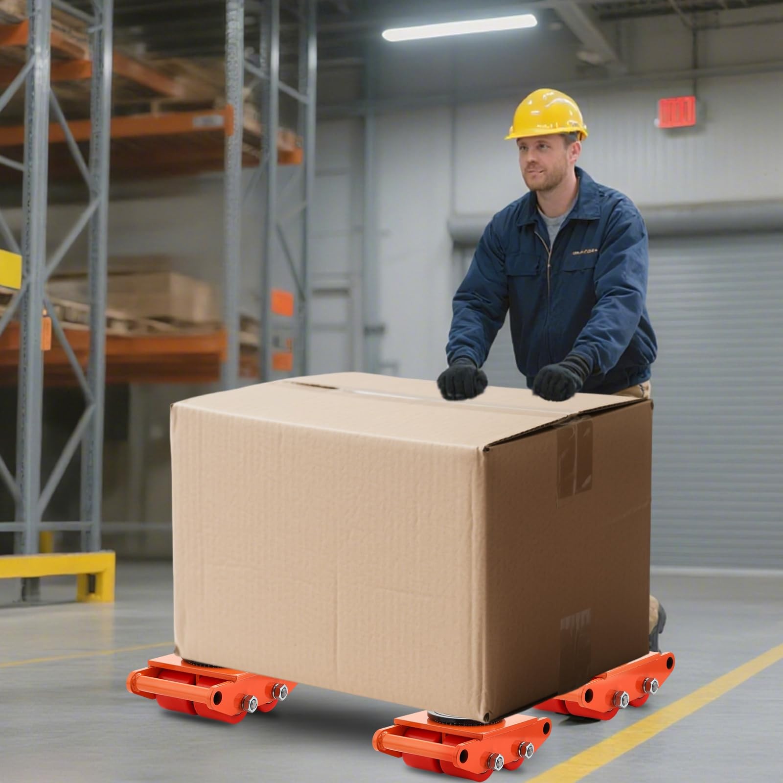 4PCS Machinery Mover 8T/17637lb Heavy Duty Machine Dolly Equipment Roller Skates