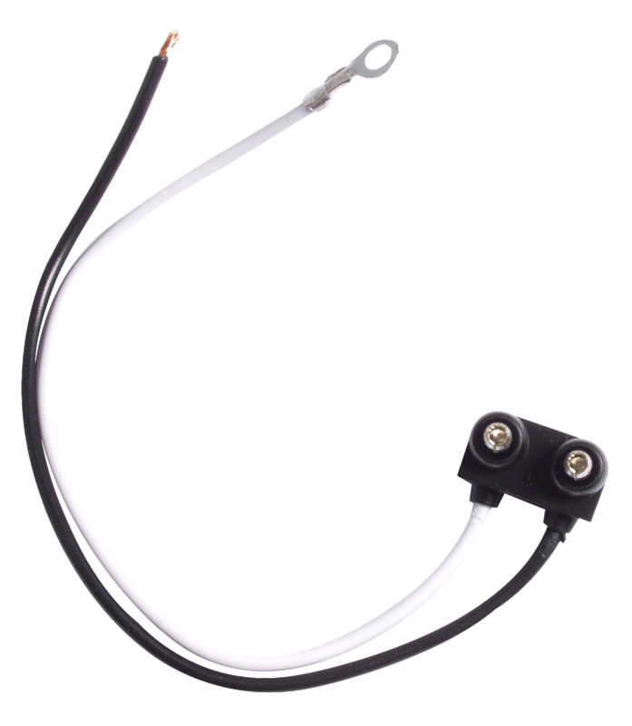 Optronics A46PB Right angle 2-wire pigtail with PL-10 plug, 6” leads