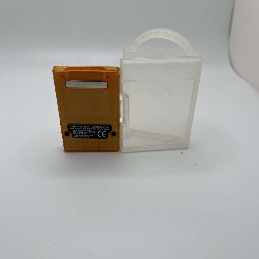 Mad Catz GameCube 1X Memory Cube Orange With Case Tested Working