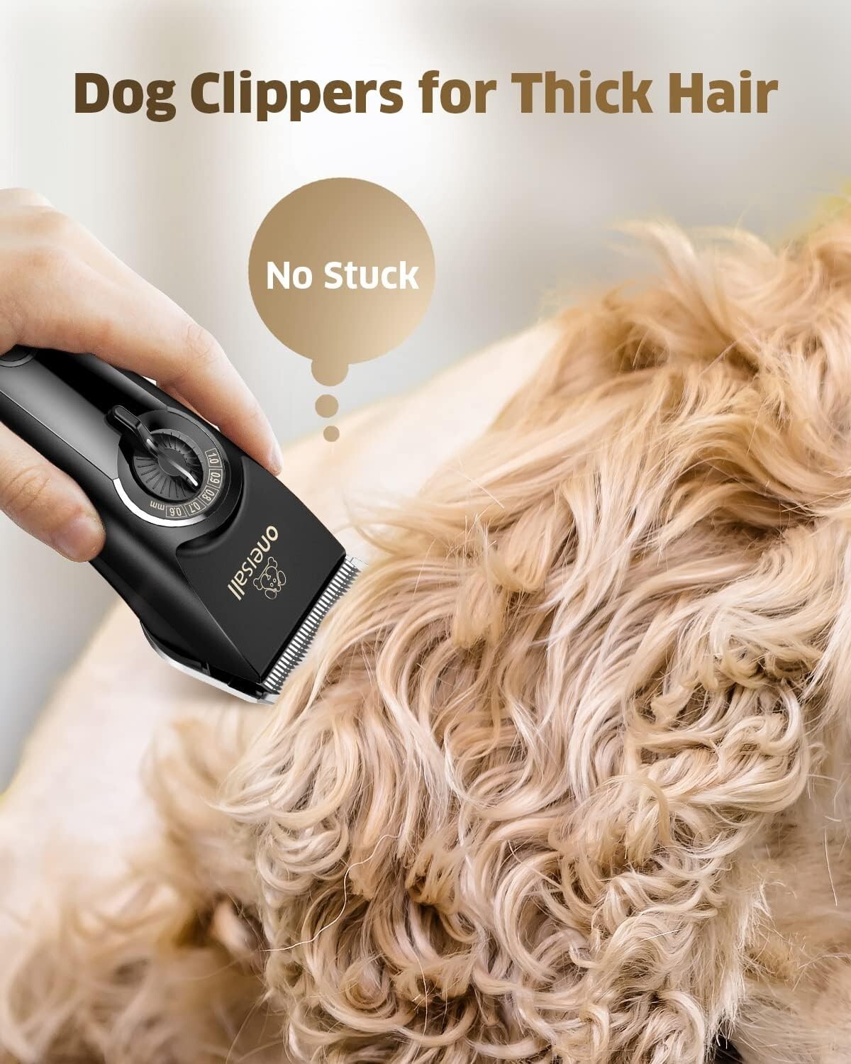 Dog Clippers for Grooming Doodles Poodles Thick Curly Hair,Low Noise Heavy Du...