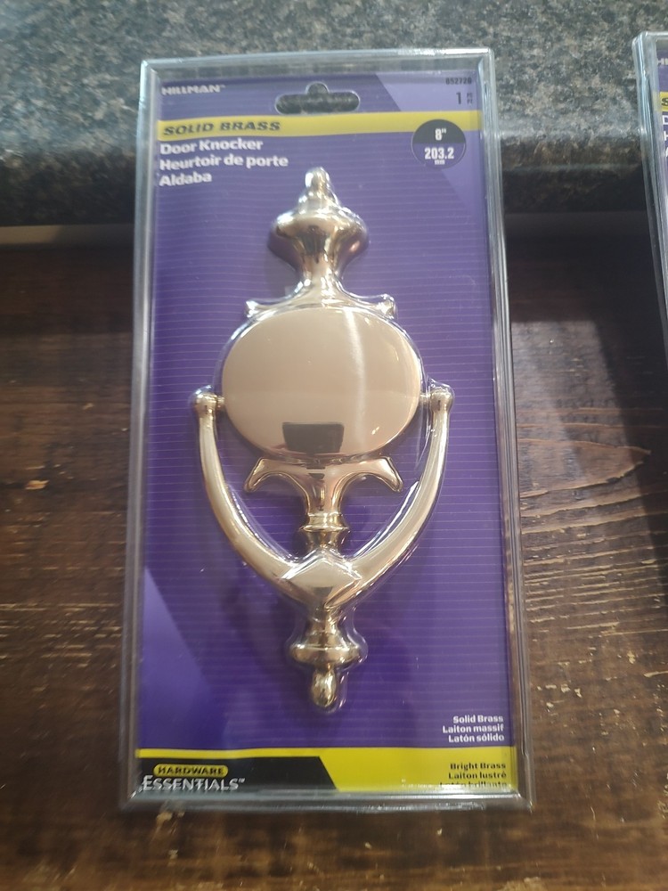 Hillman Solid Brass Finish 8" Door Knocker