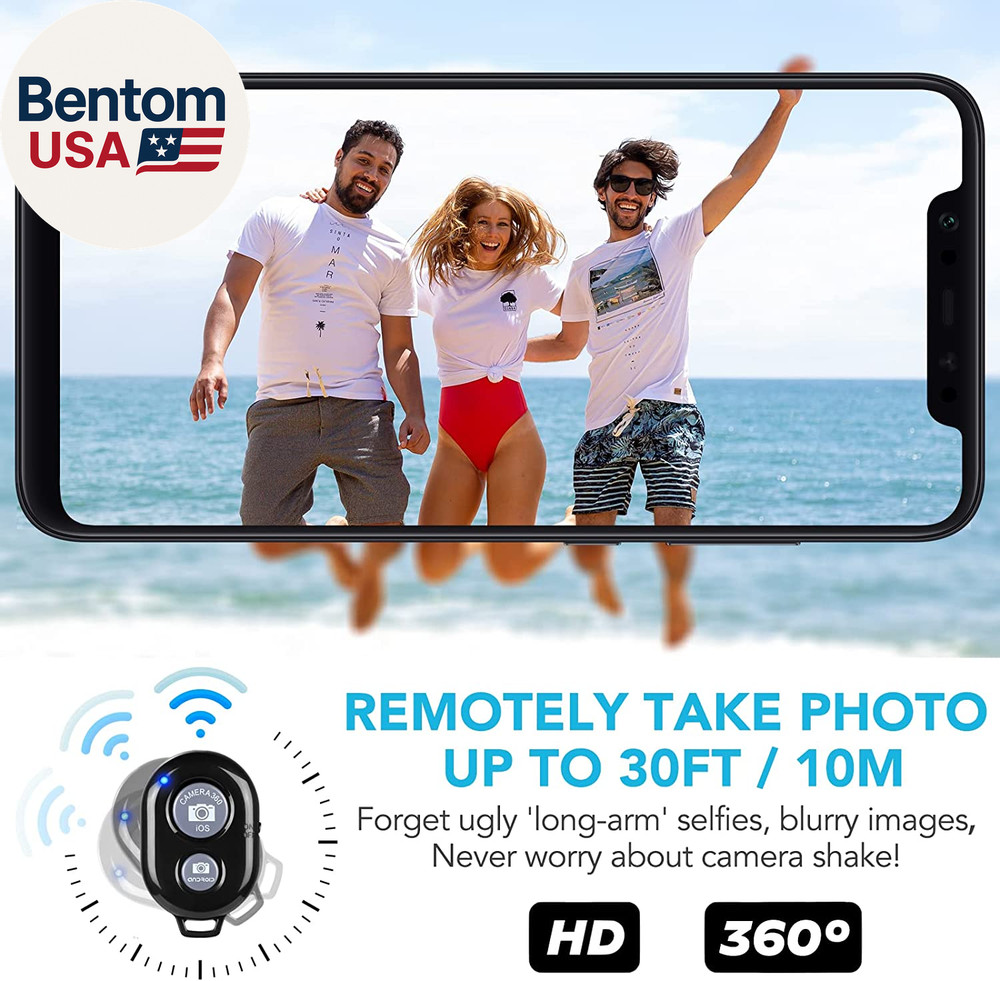 2 Pack Wireless Camera Remote Control - Wireless Remote for Iphone & Android Pho