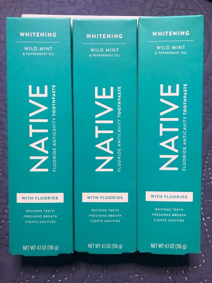Native Fluoride Toothpaste Wild Mint 4.1oz - 3 Pack - Anticavity - NEW