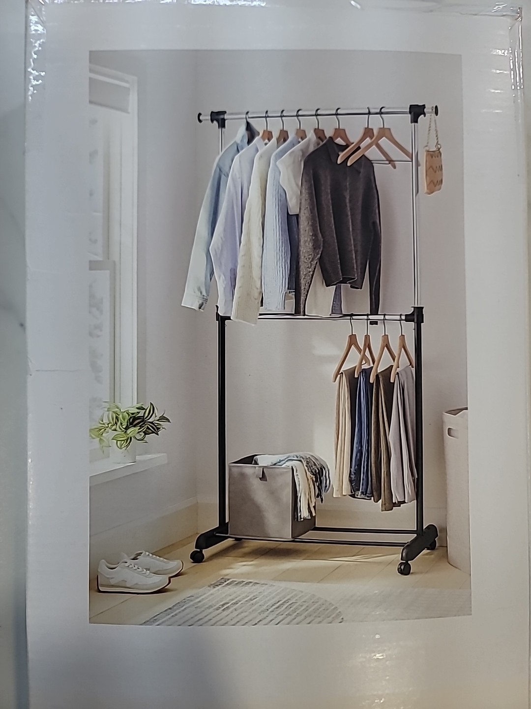 Adjustable Double Rod Garment Rack - Brightroom™