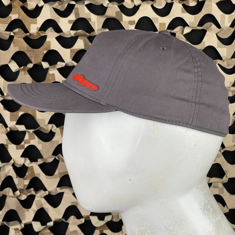 NEW Dye LWR LFT Flex Flat Hat - Charcoal/Orange - Small/Medium