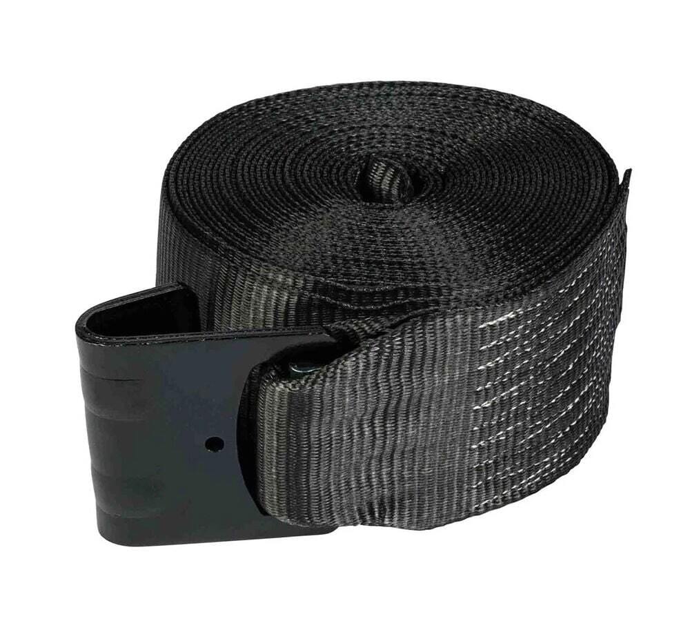 (10 Pack) 4"x30' Winch Straps w/flat Hook - Black, WLL 5400 Flatbed Tie Down ...