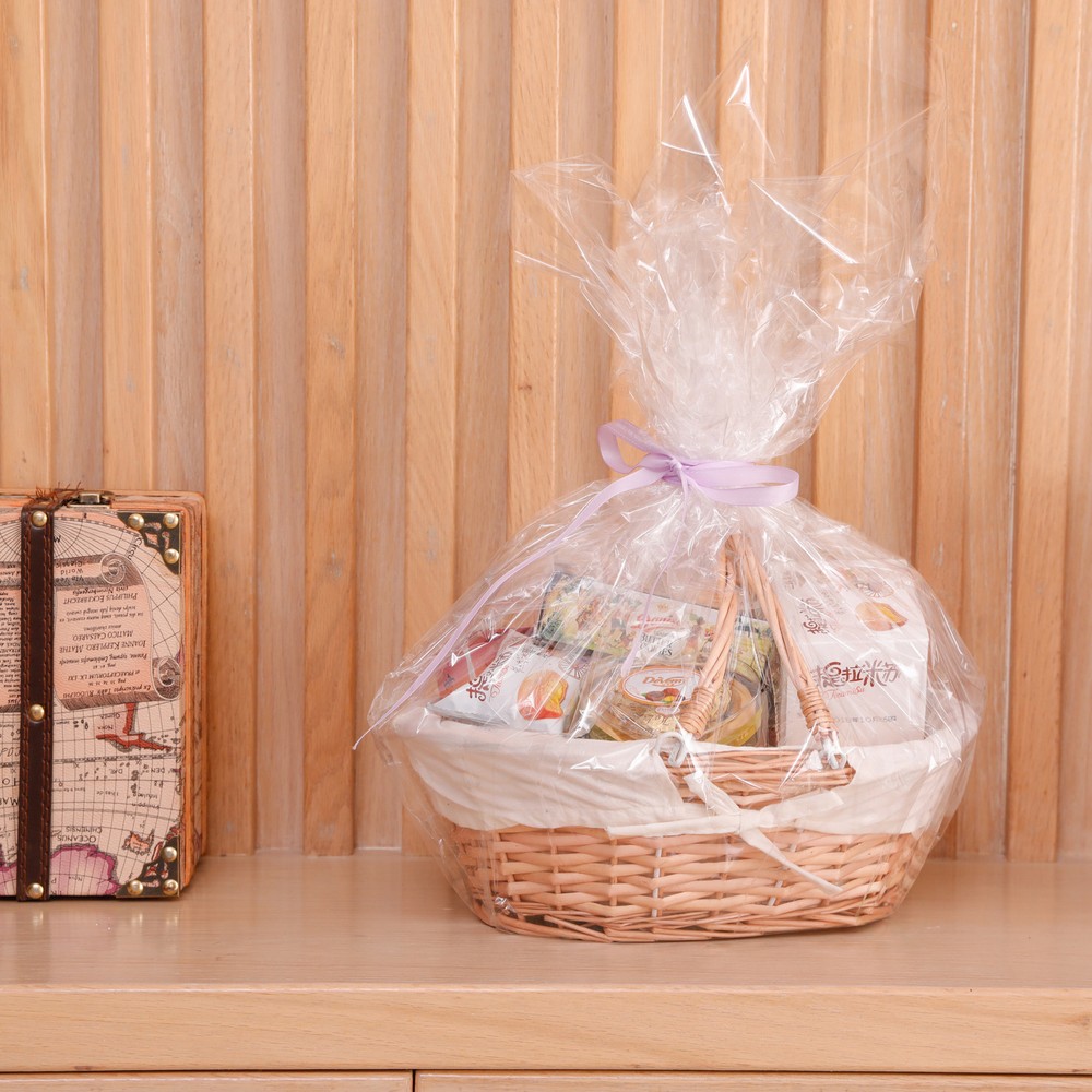 New Oval Willow Basket with Double Drop Down Handles