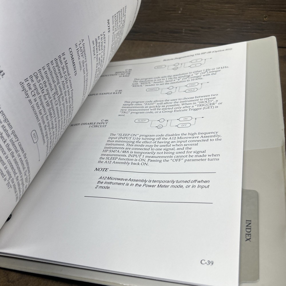 HP 5347A/48A Microwave Counter/power Operating Programming Manual