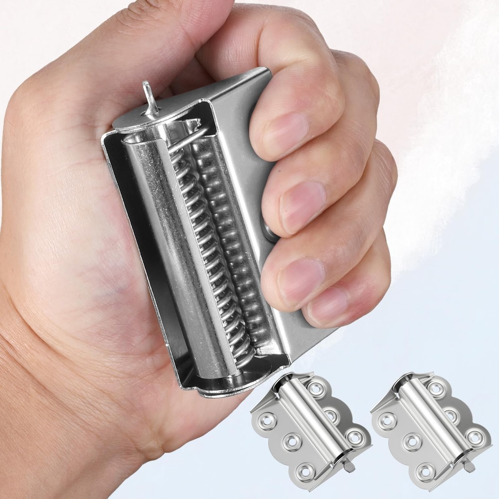 2 Pcs Screen Door Hinges Stainless Steel Self Closing Spring Loaded Hinges