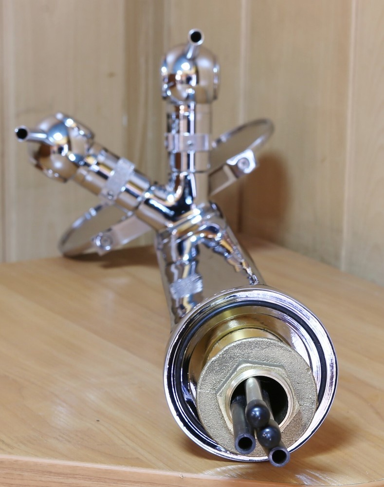 Draft Beer Tower 2 Faucets Beer Pump Chrome Belgian