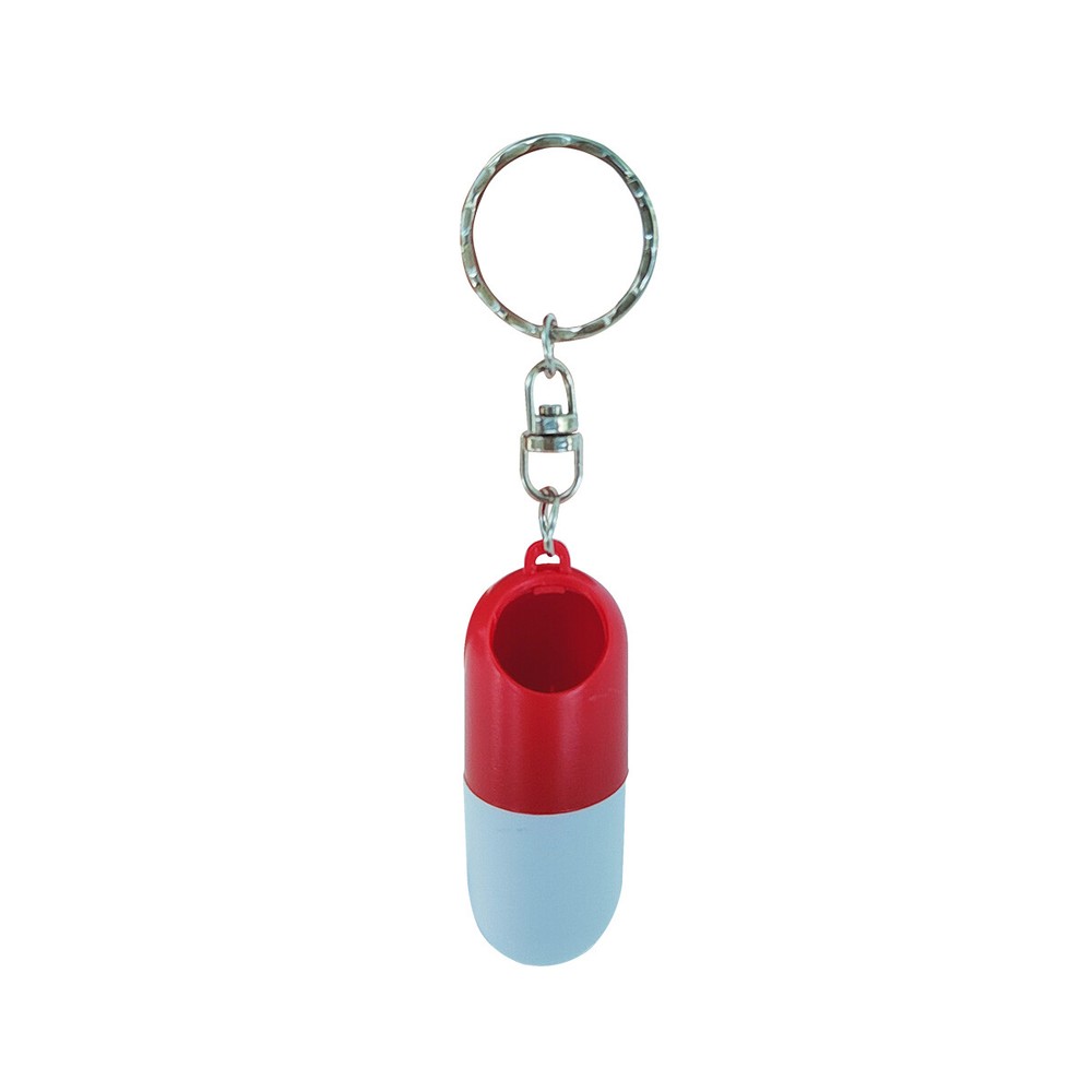 6pcs Pill Case Keychain Pill Boxes Capsule Shape Waterproof Pill Box