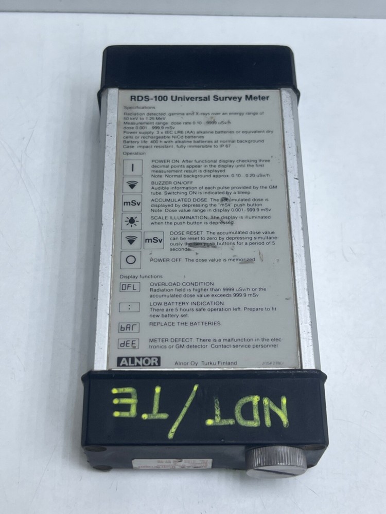ALNOR RDS-100 SURVEY METER