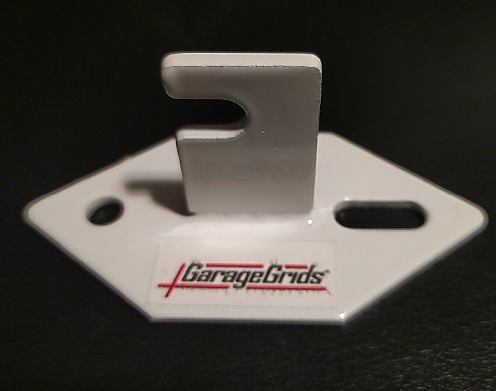 Gridwall Wall Mount Bracket - Grid Panel Mounting Brackets - White - 16 Pieces