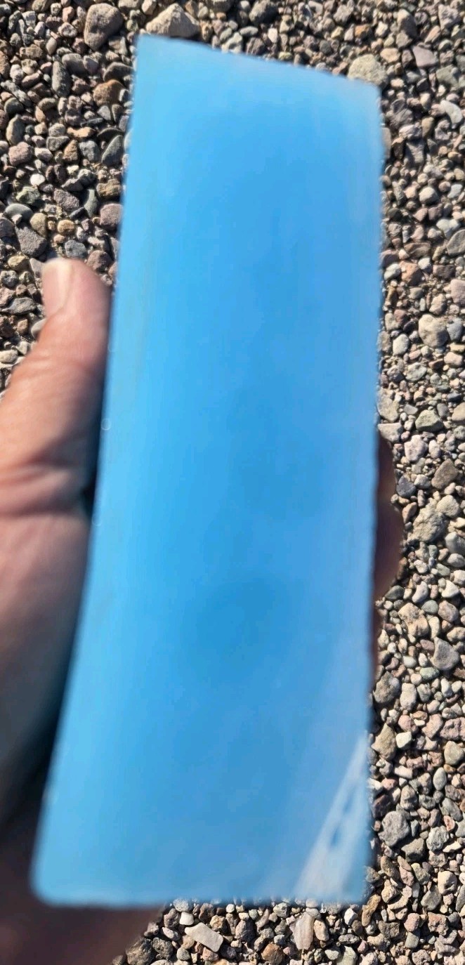 Sky Blue Color Glass Tile Block 4 Slab Cab Bead Flint Knapping Display etc. 1.2#