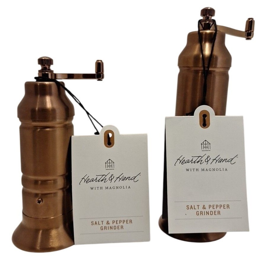 Set of Hearth & Hand Magnolia Copper Finish Salt & Pepper Grinder