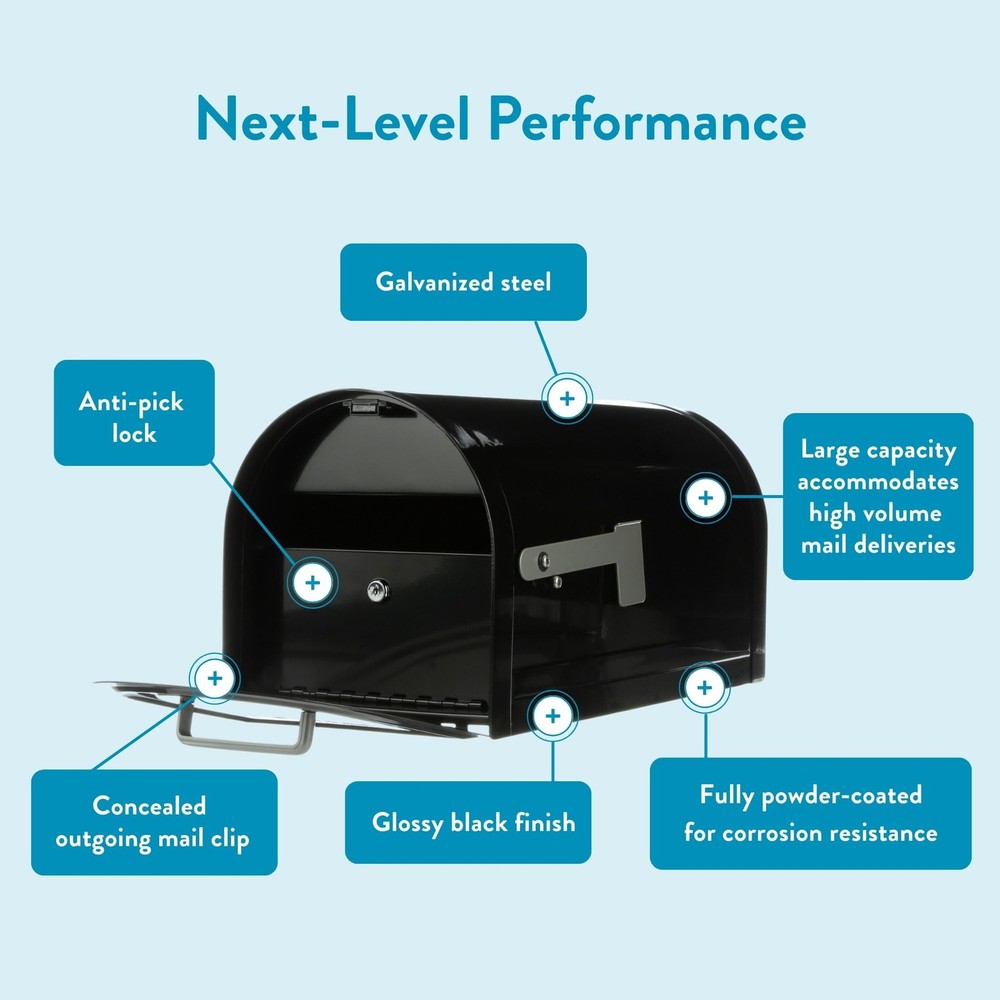 L Mailboxes Reliant Galvanized Steel Locking Post Mount Mailbox Compatibility Co