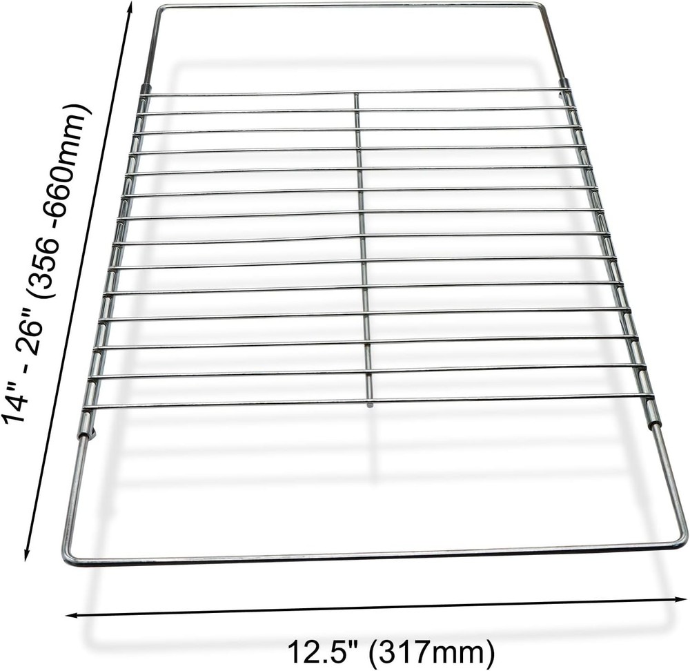 Adjustable telescopic oven rack, metal wire rack