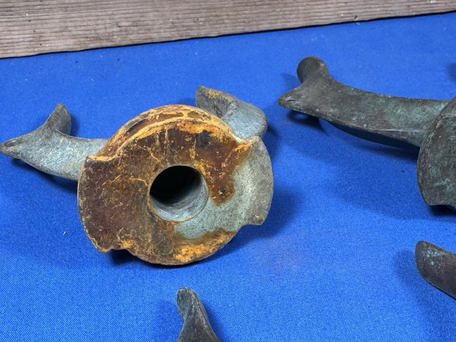 5 Vintage Oar Locks ~ 3 Bronze & 2 Galvanized ~ Belfast, ME Estate Find