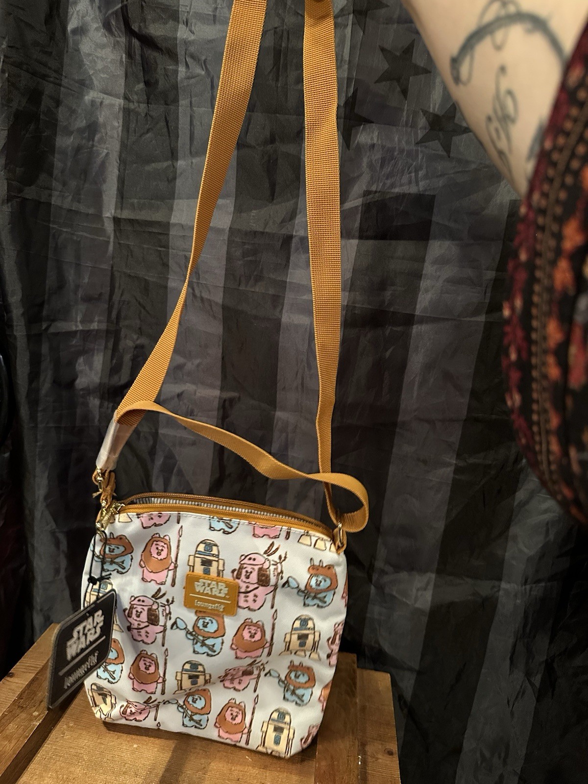 Loungefly Star Wars Pastel Ewok All Over Print Crossbody Bag NWT Nylon Bag