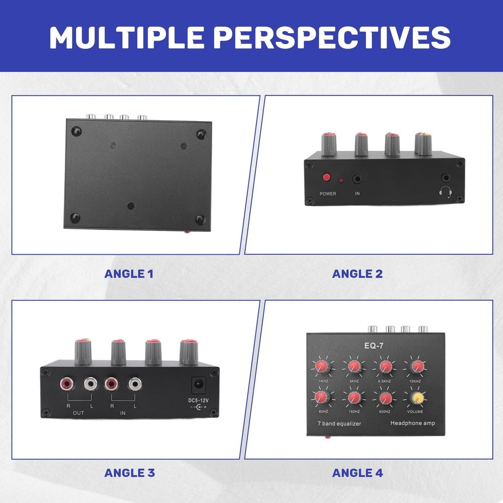 EQ7 Car Audio Headset Amplifier 7Band EQ Equalizer