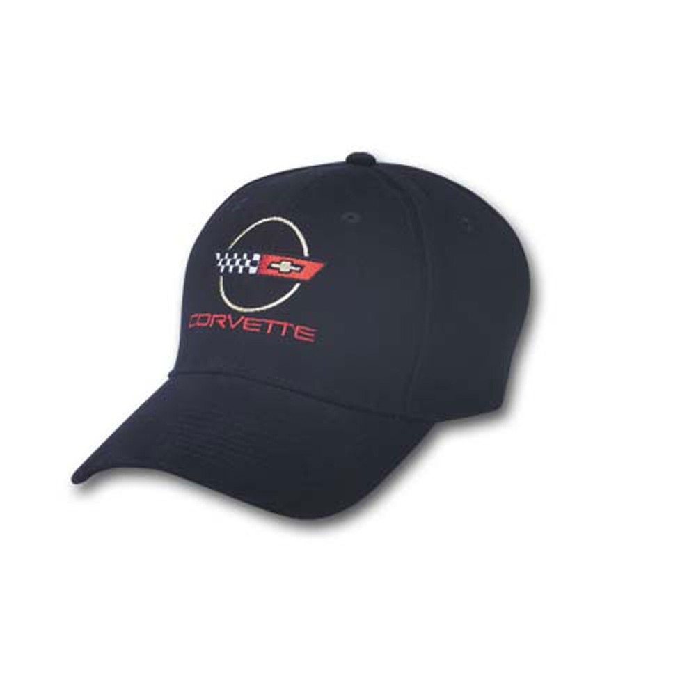 1984-1996 Corvette C4 Logo Hat- Black Adjustable