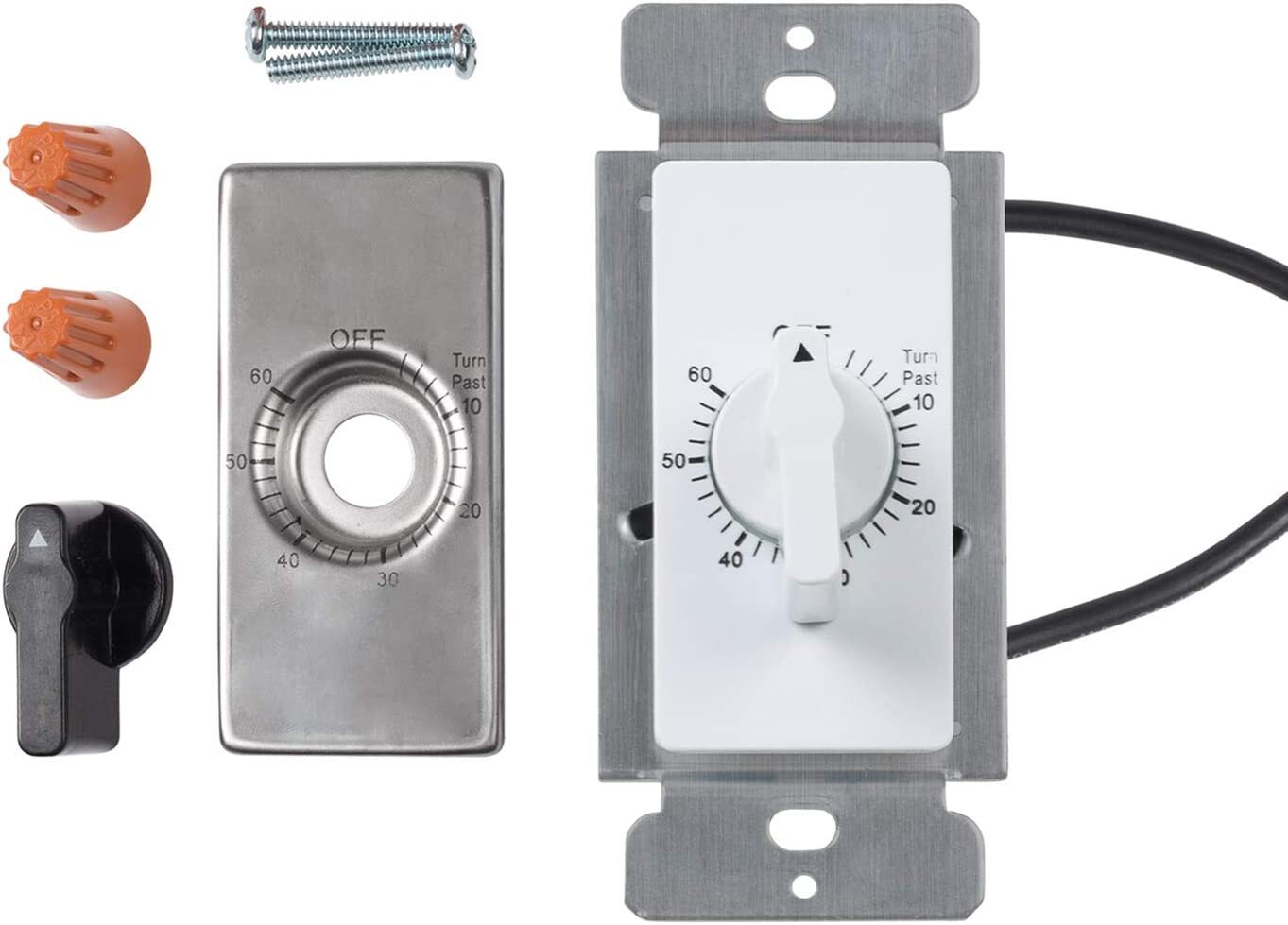 BN-LINK Heavy Duty 60-Minute In-Wall Spring Loaded Countdown Timer, Mechanical