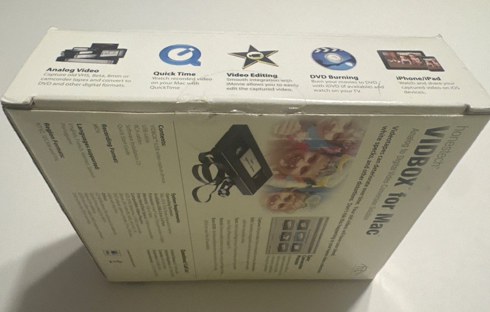 Honestech Vidbox For Mac Analog to Digital Video Conversion Solution Open Box