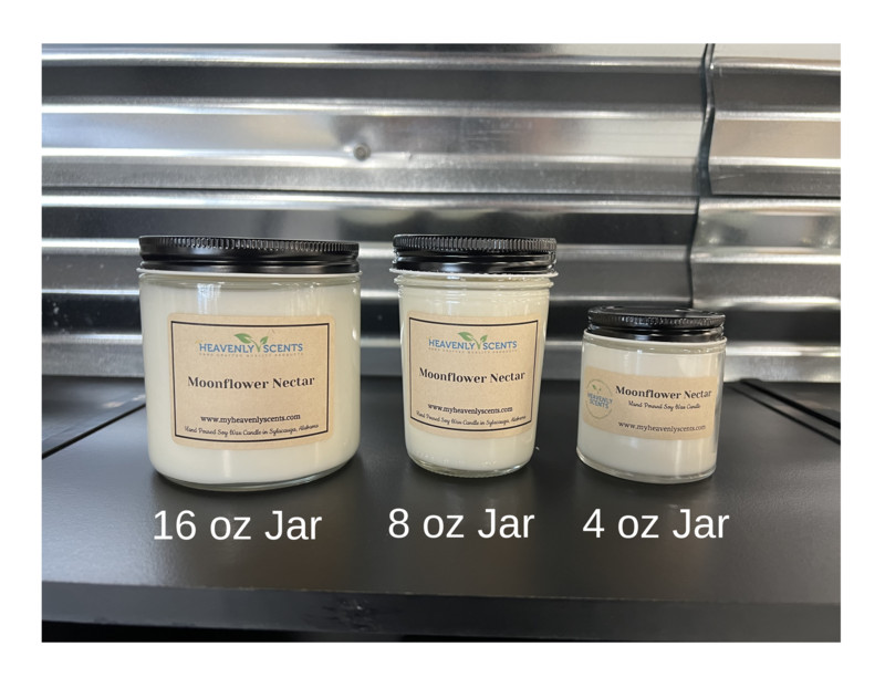 8 oz Mason Jar Soy Wax Candle, Cotton Wick, Strong Scented, Heavenly Scents