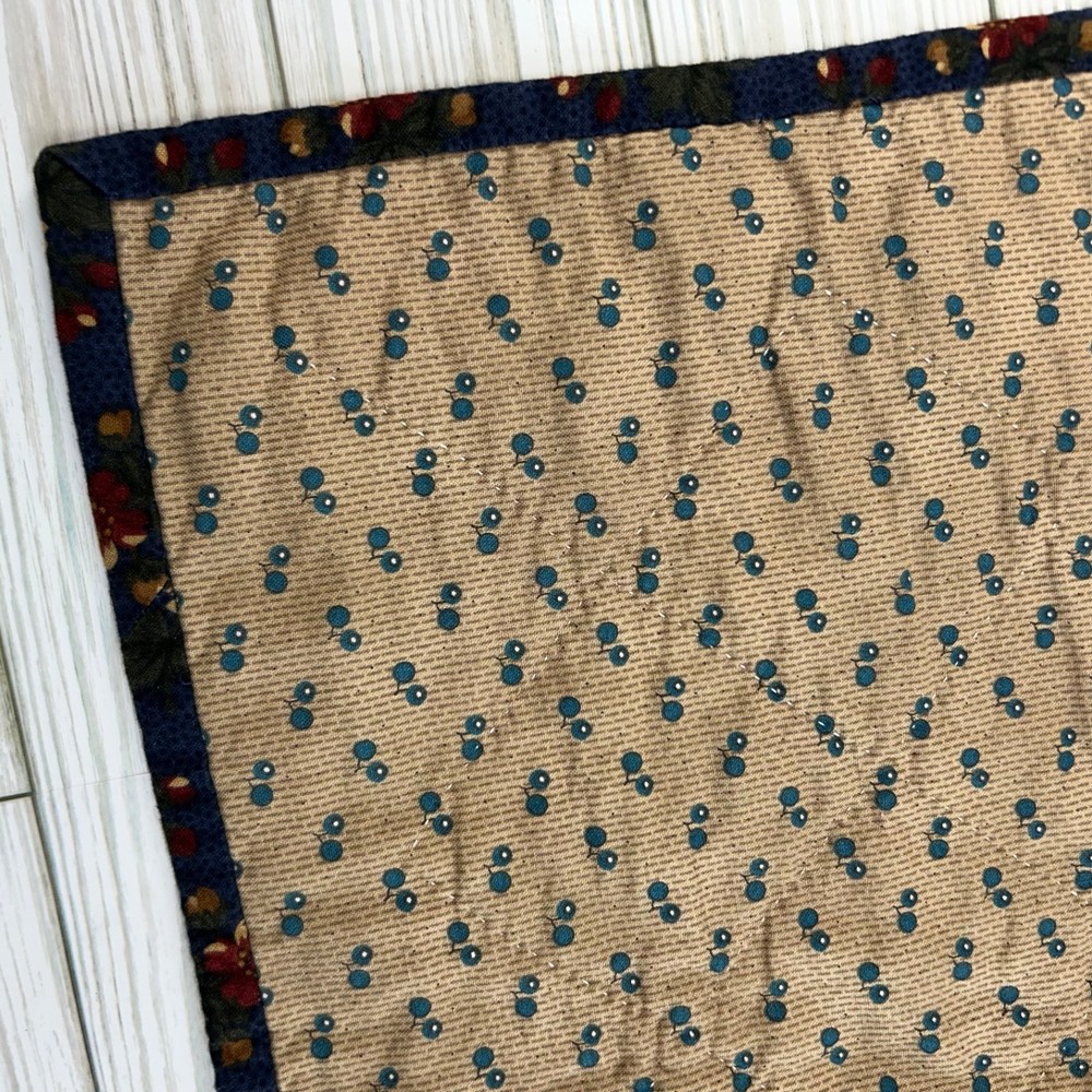 Handmade Quilt 9-Patch Block Pattern Sampler Wall Decor 18x20 Hand Quilted